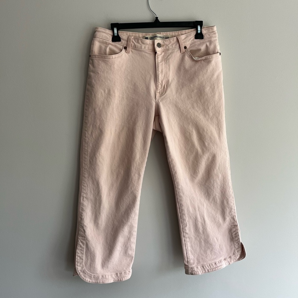 Gap Cropped Boot Cut Women's Blush Pink Jeans size 12